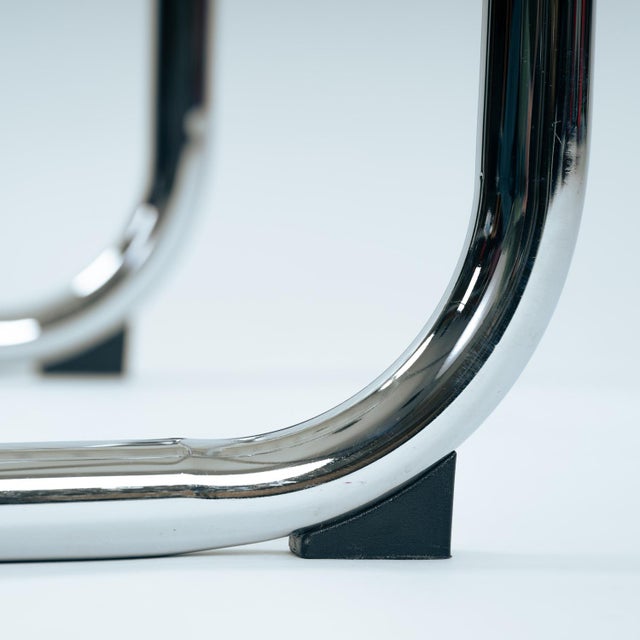 Vintage Italian Wire Chairs in Chrome & Metallic Thread, 1974, Set of 4 For Sale - Image 17 of 18