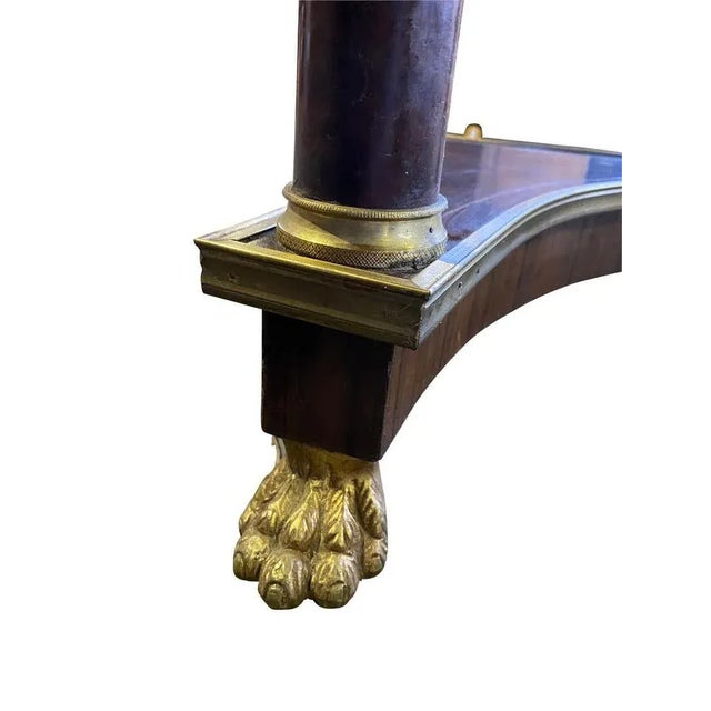 French Empire Table with Round Marble Top, 19th Century For Sale - Image 12 of 16