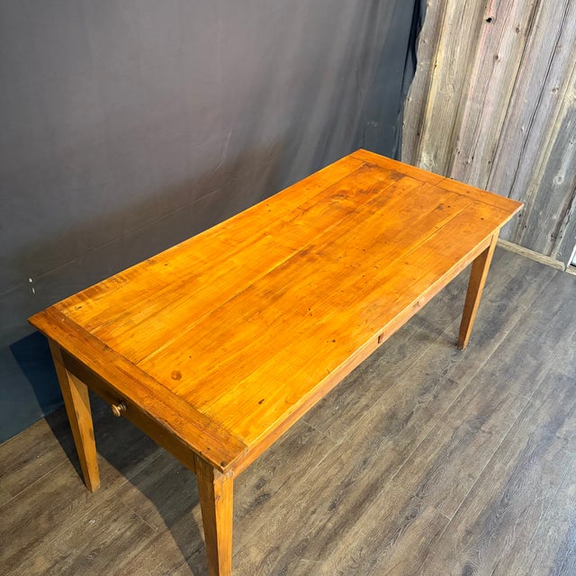 French Provincial 19th Century Farmhouse Dining Table With Two Drawers For Sale In Portland, ME - Image 6 of 12