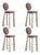 Mary II Bar Chairs with Upholstered Legs by Ottiu, Set of 4 For Sale