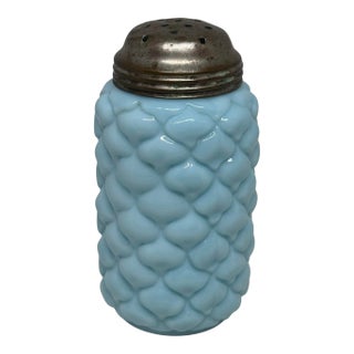 Attributed to Consolidated Glass Eapg Light Blue Opaline Cone/Pineapple Sugar Shaker C1890 Usa For Sale