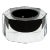 Hand-Blown Murano Ashtray in Clear and Onyx Black For Sale