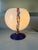 Blown Glass Lamp with Murrine Band and Blue Murano Glass Base with Gold Leaf, 1998 For Sale - Image 7 of 7