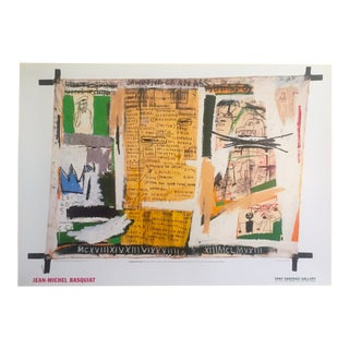Jean Michel Basquiat Rare 1999 Original Lithograph Print Exhibition Poster " Jawbone of an Ass " 1982 For Sale