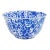 Crow Canyon Home Splatterware, Large Salad Bowl in Blue & White For Sale
