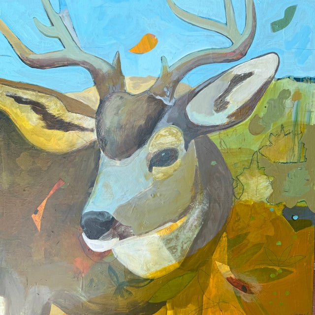 “Buck Beauty” a Deer Painting by LWren Walraven For Sale - Image 12 of 12
