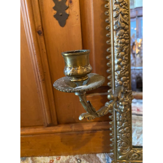 Art Nouveau Mid 19th Century Tiffany & Co Mirror with Side Sconces For Sale - Image 3 of 12