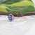 Metal Aaa Tanzanite Ring With Earth-Mined Diamond Accents: Solid 14k Gold, 7x5mm, Size 6.75 For Sale - Image 7 of 9