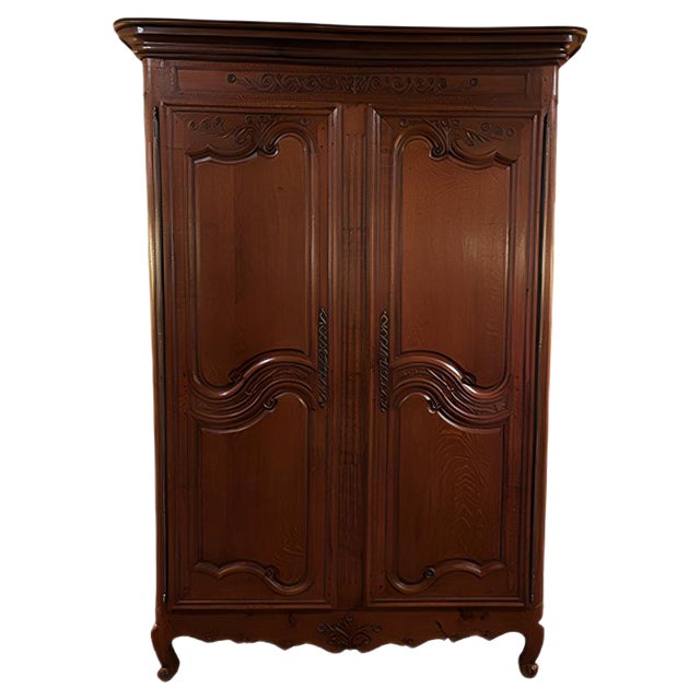 Louis XV French Oak Wardrobe, 18th-Century For Sale
