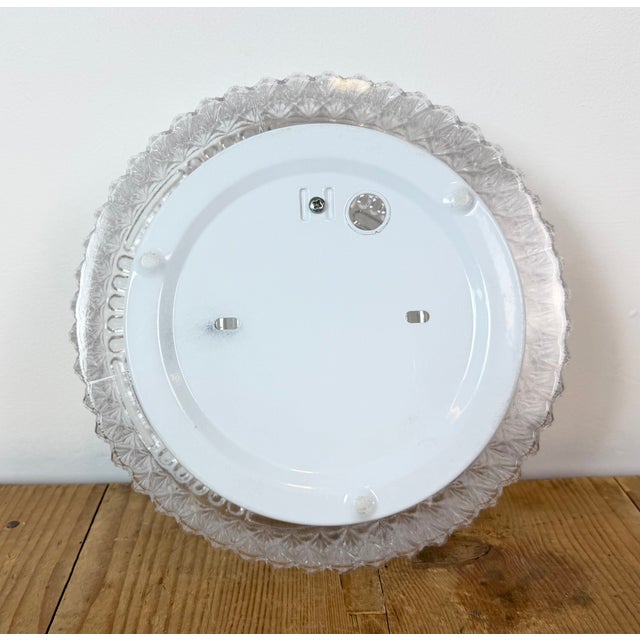White Vintage Glass Wall Light, 1970s For Sale - Image 8 of 17
