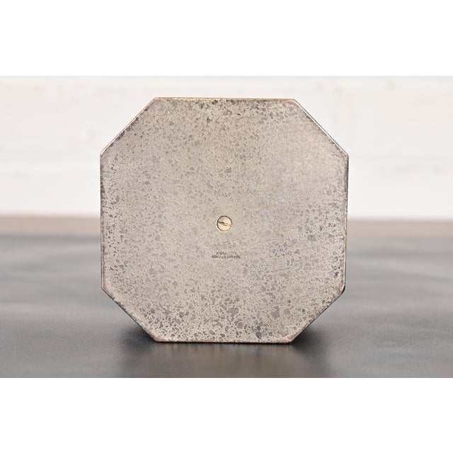 Tiffany Studios New York Silvered Bronze and Abalone Inkwell For Sale - Image 11 of 15