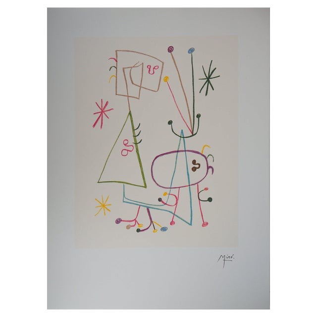 After Joan Miro, Family with the Star, Lithograph For Sale