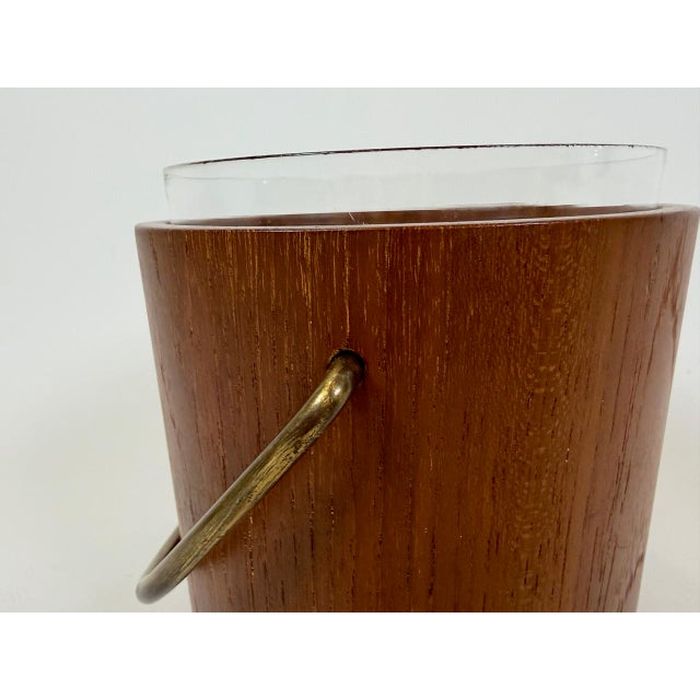 Mid-Century Modern Mid-Century Modern Danish Teak and Brass Digsmed Ice Bucket, 1960s For Sale - Image 3 of 9