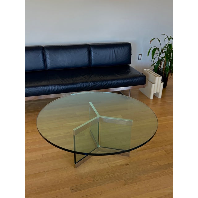 1970s Attributed to Leon Rosen for Pace Glass and Chrome Coffee Table, 1970 For Sale - Image 5 of 10