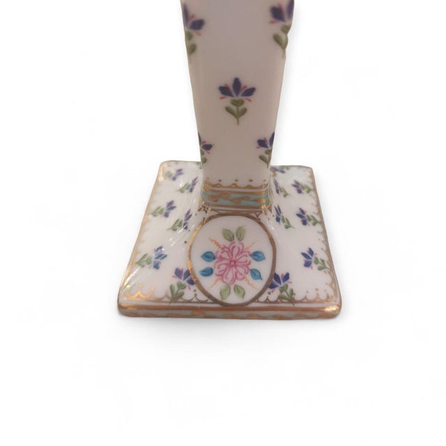 French Painted Porcelain Lamps, Set of 2 For Sale - Image 4 of 5