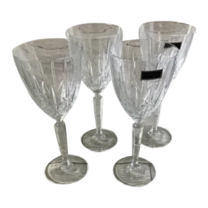 1990s Marquis by Waterford Sparkle Wine Glasses- Set of 4