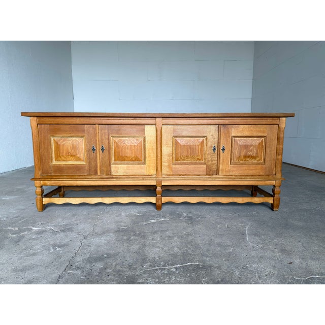 Brutalist Danish Low Sideboard by Henning Kjærnulf for Nyrup Møbelfabrik, 1960s For Sale - Image 17 of 17