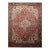 Vintage Room Size Heriz, Handwoven Geometric Medallion Pattern, Red & Navy, 9’ X 11’ For Sale