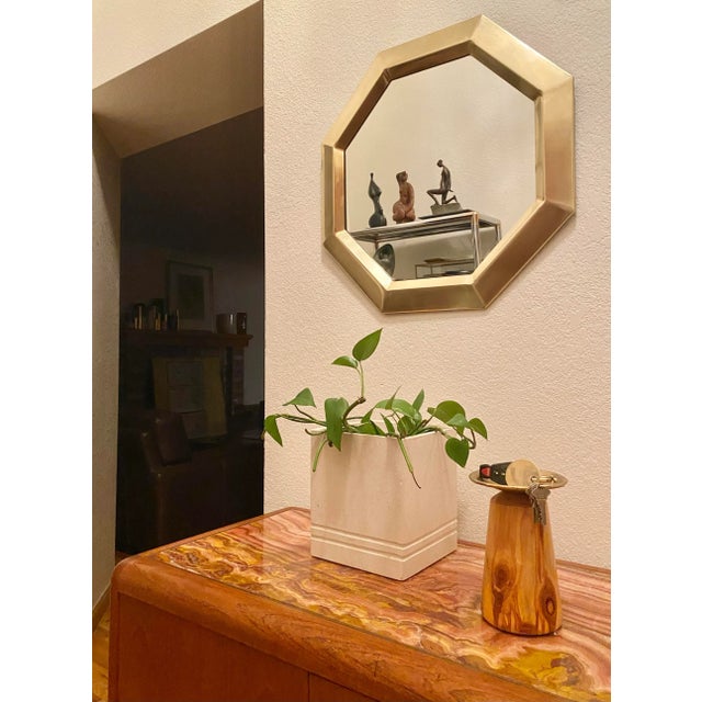 Artisan, Studio-Craft, Hand-Turned Wood & Brass Taza Vessel For Sale - Image 6 of 13