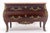 Louis XV Bombe Style Bronze Mounted Mahogany Rouge Marble Top Commode Dresser For Sale - Image 14 of 17