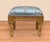 French 1990s Blue Upholstered Footstool in Gold Leaf For Sale - Image 3 of 3