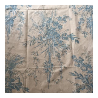 1990s Garden Toile De Jouy Fabric For Sale