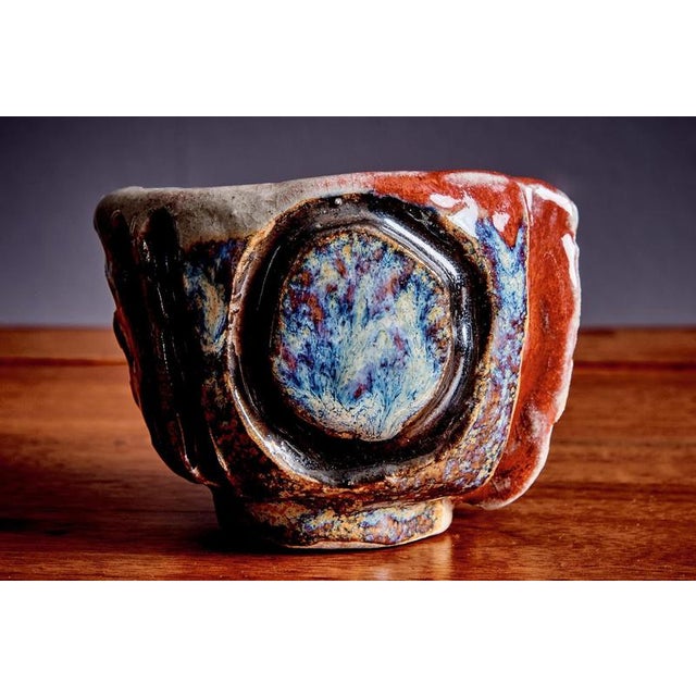 Ceramic Bowl with Multicolored Glaze, 1970s For Sale - Image 3 of 10
