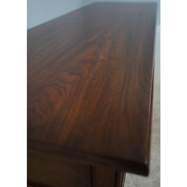 Brown Henkel Harris Walnut 2 Drawer Console Table For Sale - Image 8 of 18