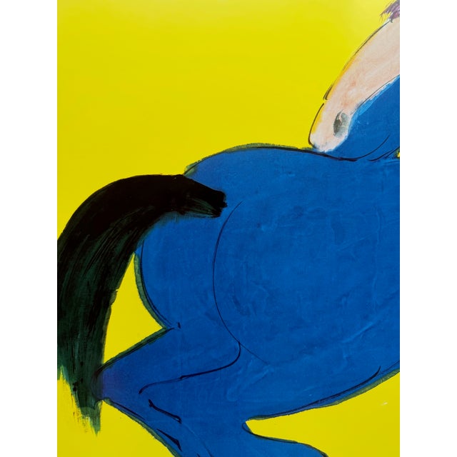 Walasse Ting, Blue Horse, Copyright 1990, Yves Riviere .....Printed in Switzerland For Sale - Image 11 of 11