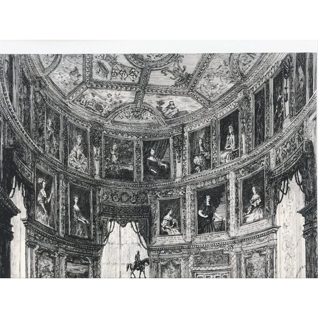 Antique French Etching Chateau Bussy Rabutin Portrait Room by Eugene Sadoux Paris France 1860 For Sale - Image 4 of 8