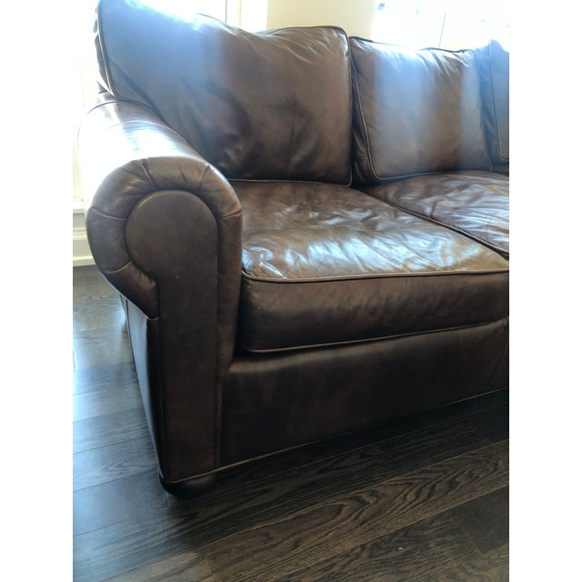 Restoration Hardware Lancaster Leather Sectional Sofa Chairish