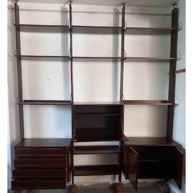 Selex Floor-to-Ceiling Bookcase in Rosewood from Barovero, 1960s For Sale - Image 4 of 7