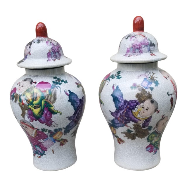 Chinese Baby Vase Pair Chairish