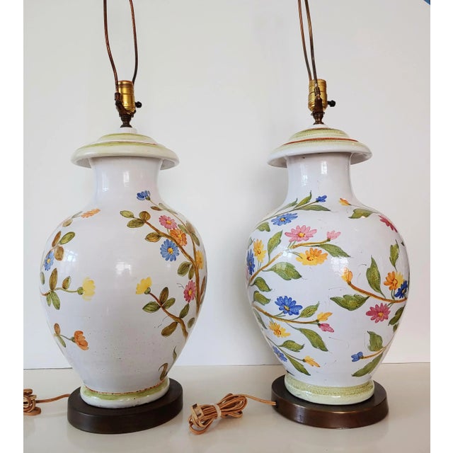Ceramic 1970s Marbro Italian Ceramic Ginger Jar Lamps - a Pair For Sale - Image 7 of 12