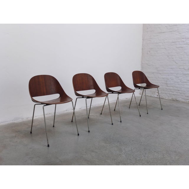 Sl58 Chairs by Léon Stynen, 1958, Set of 8 For Sale - Image 11 of 18