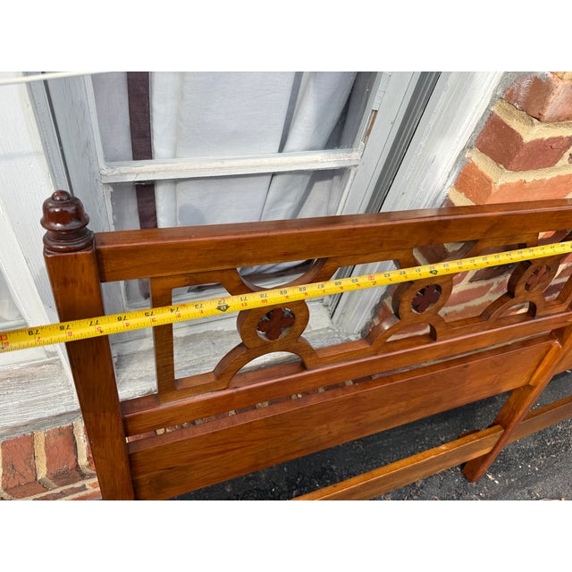 Mid 20th Century Kindel Neoclassical Style Walnut King-Size Headboard For Sale - Image 12 of 14