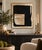 Black Original Modern Abstract Black & Neutral Painting With Gold Frame – 24” X 20” by Artist "Marek" For Sale - Image 8 of 9