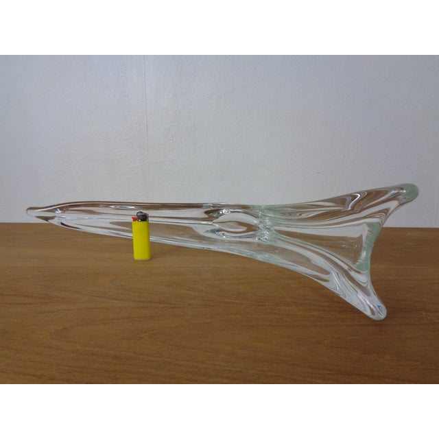 Large Italian Crystal Glass Bowl by Daum, France, 1960s For Sale - Image 9 of 14