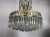 Metal Brass and Crystal Chandelier Crown with 3 Lights, 1970s For Sale - Image 7 of 12