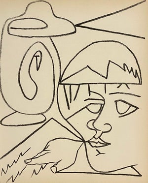 Françoise Gilot, The Reader, Original French Mourlot Modernist Lithograph, 1950s Francois Gilot, 1951