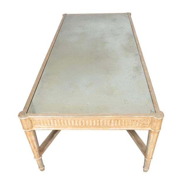 1950s Mid Century Silver Leaf Coffee Table For Sale - Image 5 of 10