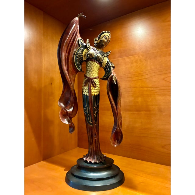 1980s Erté “Chinese Legend” Limited Edition Bronze Sculpture, Signed, 212/500 For Sale In San Diego - Image 6 of 9