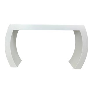 The Lucy Smooth Plaster Curved Waterfall Console