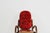 Vintage Bentwood and Red Velvet Rocking Chair, 1950s For Sale - Image 6 of 10