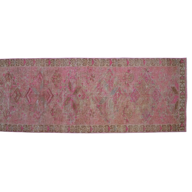 Vintage Turkish Oushak Runner Rug – Hand-Knotted Wool, Corridor Hallway Rug Narrow Hallway Decor - ′2″ × 11′4″ For Sale - Image 10 of 12
