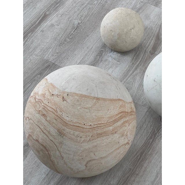 Decorative Stone Balls, 1970s, Set of 3 For Sale - Image 14 of 15