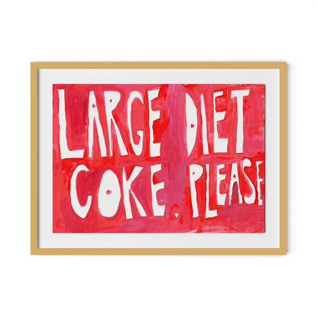 Virginia Chamlee Large Diet, Please by Virginia Chamlee in Gold Frame, Medium Art Print For Sale - Image 4 of 4