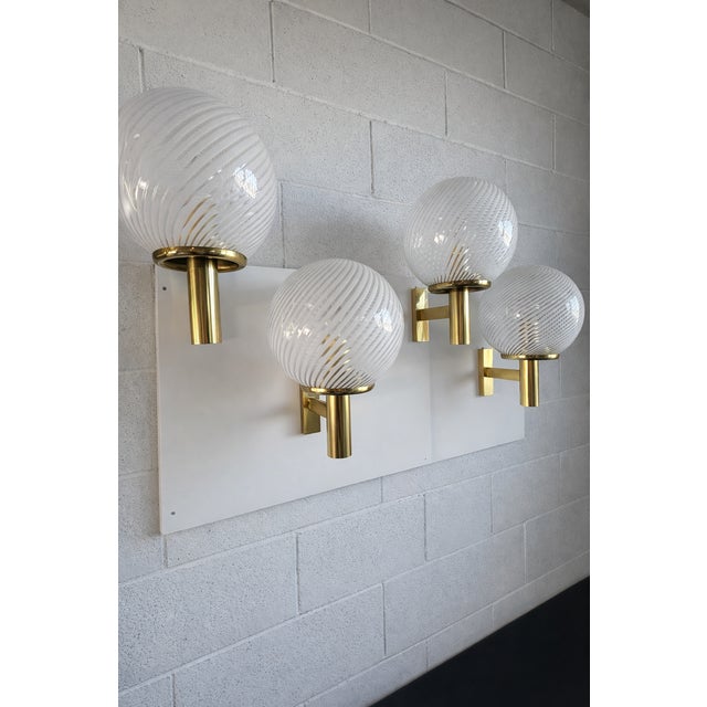 Wall Lamps from Venini, 1970s, Set of 4, in Flawless conditions. Designed 1970 to 1979 I have official proof of...