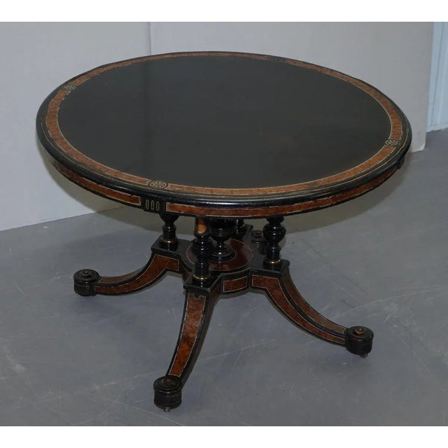 We are delighted to offer this very rare circa 1852-1857 Gillow & Co Lancaster attributed burr walnut and ebonished wood...