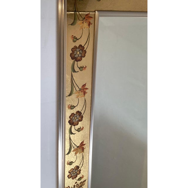 A Hand Painted Eglomise Wall Mirror by Labarge For Sale - Image 4 of 8
